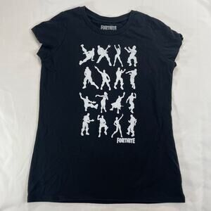 Fortnite Emote Dance Graphic T-Shirt Black Youth XL 14/16 Mad Engine 2018